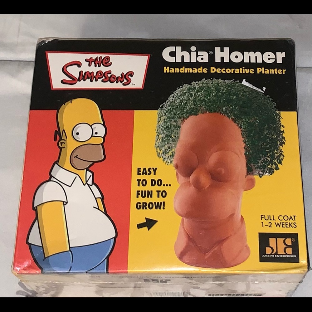 CHIA HOMER HANDMADE DECORATIVE PLANTER, THE SIMPSONS, 1 KIT